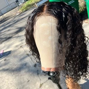 Custom Human Hair Brazilian Curly Wig